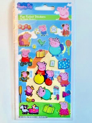 Peppa Pig Foiled Sticker Sheet Peppa Pig Foiled Sticker Sheet
