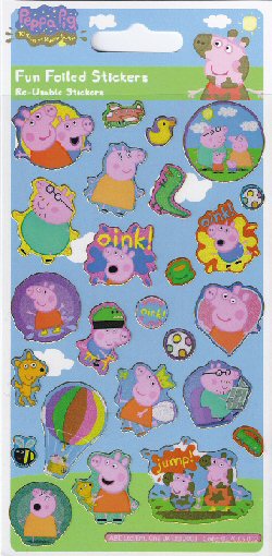 Peppa Pig Foil Sticker Sheet
