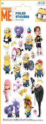 Minions Despicable Me Sheet of Stickers