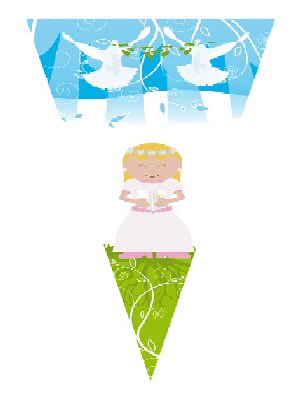 Comunion cone cello bags