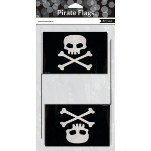 Creative Party Pirate Plastic Flags Creative Party Pirate Plastic Flags
