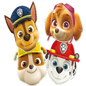 Paw Patrol Party Cardboard Face Masks