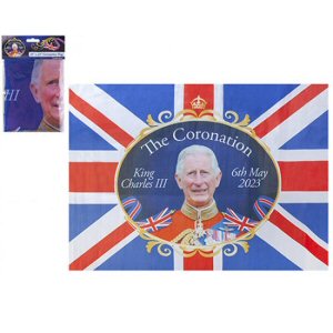 King Charles Coronation Rayon Flag