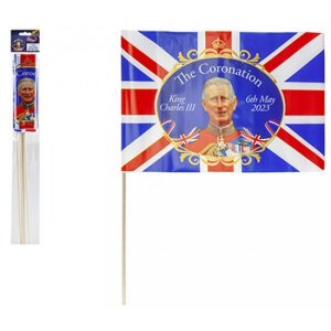 King Charles Coronation Hand Waving Flags King Charles Coronation Hand Waving Flags