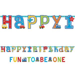 All Aboard 1st Birthday Letter Banner Pack