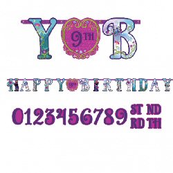 Frozen Party Add an Age Letter Banner