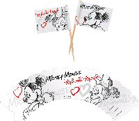Mickey Mouse Black and White Party Cup Cake Wrappers
