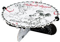 Mickey and Minnie Mouse Black and White Cake Stand