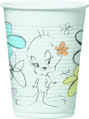 Tweety Pie Flower Party Plastic Cups