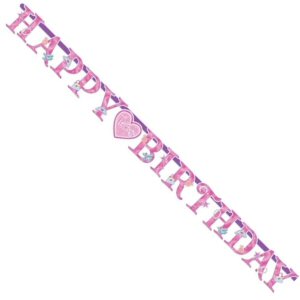 Princess Sparkle Party Happy Birthday Banner