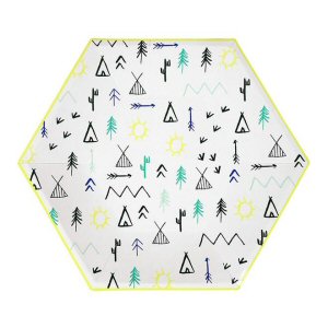Let's Explore Hexagonal Party Plates