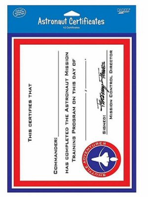 Space Odyssey Party Astronaut Certificates