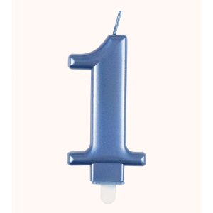 Bright Blue Number Candles