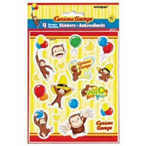 Curious George Party Sticker Sheets
