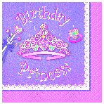 Birthday Princess Tiara Party Napkins