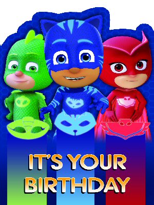 PJ Masks Birthday Greetings Card