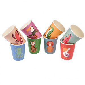 Colourful Creatures Paper Cups