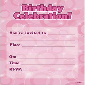 Glitz Pink Party Invitations Glitz Pink Party Invitations