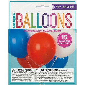 Red White And Blue Latex Balloons