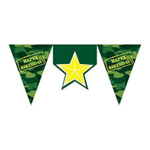 Camouflage And Army Party Flag Banner