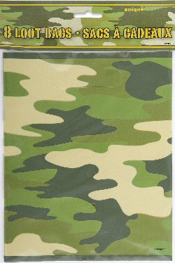 Camouflage And Army Plastic Party Loot Bags