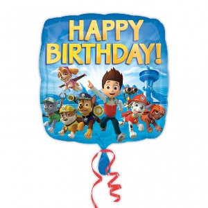 Paw Patrol Party Happy Birthday Foil Balloon