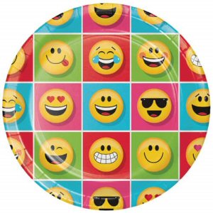 Emoji Designs Round Paper Plate