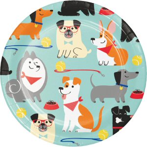 Dog Party Paper Cake Plates