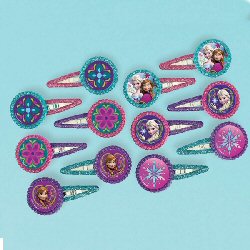 Frozen Party Glitter Hair Clips