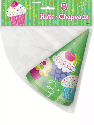 Cupcake Party Cone Hats