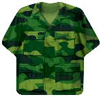 Camouflage And Army Party Shaped Plate