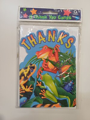 Frogs and Lizards Party Thank you Cards