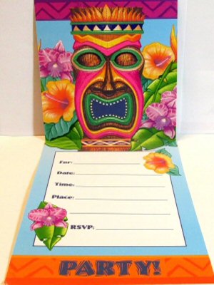 Hawaiian Luau Tiki Island party invites Hawaiian Luau Tiki Island party invites
