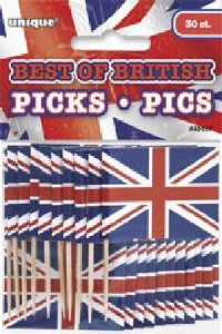 Union Jack Flag Food Picks Union Jack Flag Food Picks