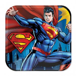 Superman Square Paper Plates