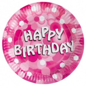 Pink Happy Birthday Party Supplies by Riethmuller