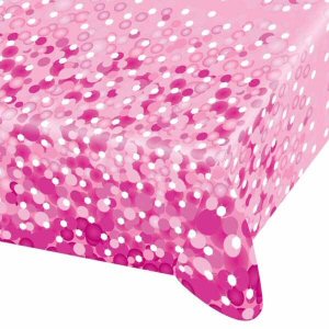 Pink Happy Birthday Plastic Party Tablecover by Riethmuller