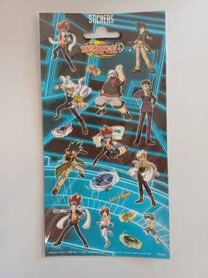 Beyblade party stickers