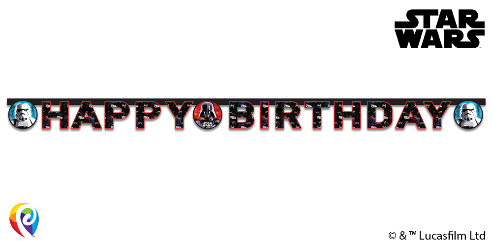Star Wars Happy Birthday Party Banner Star Wars Happy Birthday Party Banner