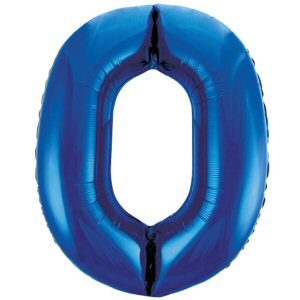 Blue Number Shaped Foil Balloons