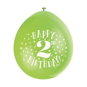 Happy 2nd Birthday Latex Balloons