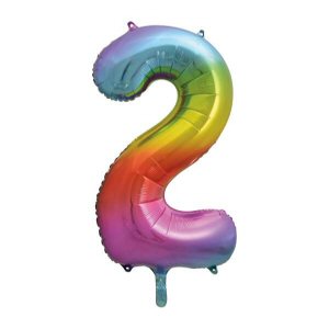 Rainbow Shaped Foil Numbers