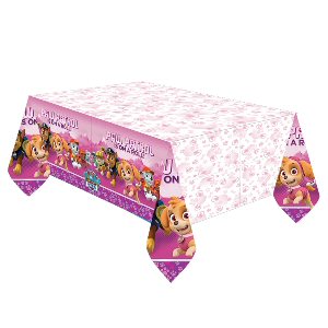 Paw Patrol Pink Party Plastic Tablecover