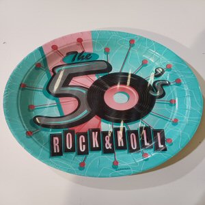 The Fabulous 50s Rock and Roll Large Party Plates 