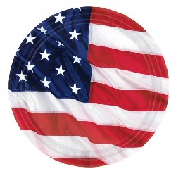 USA Flying Colours Party Plates