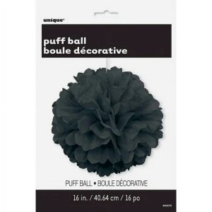 Black Hanging Tissue Pom Pom