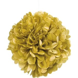 Gold Hanging Tissue Pom Pom