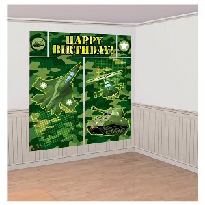 Camouflage And Army Party Room Scene Setter