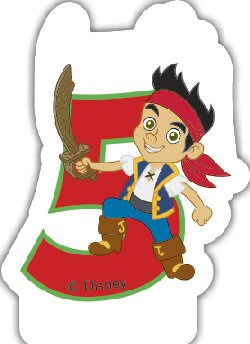 Jake and The Neverland Pirates Birthday Cake Candle Number 5
