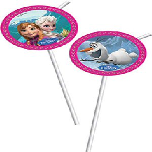 Frozen Party Plastic Straws